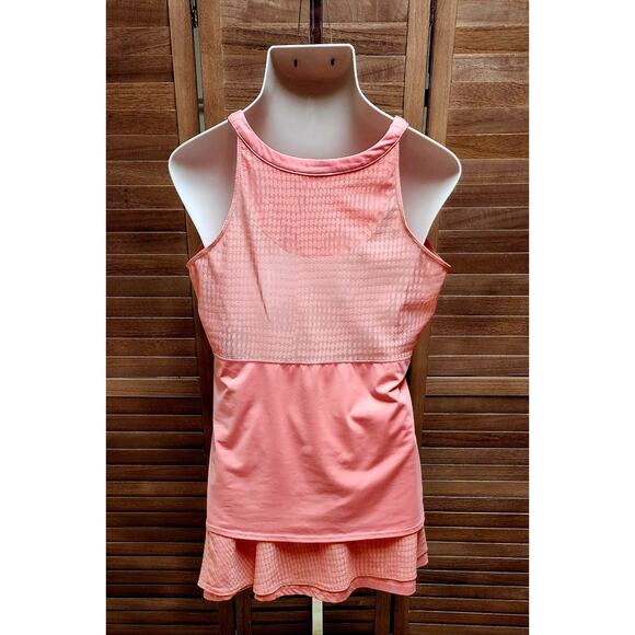 Bolle Pink XL 2-Piece Athletic Gym Activewear Outfit Skort Tank Top Tennis Set - Picture 6 of 7
